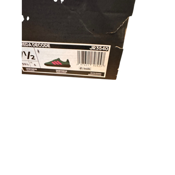 Womens Adidas barreda Sneakers 7.5 Green with Pink Stripes - Picture 8 of 8